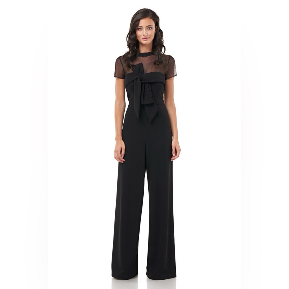 JS Collection Stretch Crepe Illusion Jumpsuit